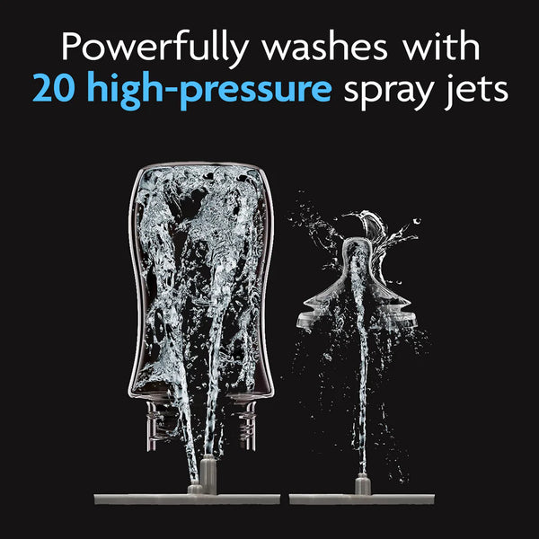 EN Baby Brezza Bottle Washer Pro spray jet function on bottle and nipple. - product thumbnail