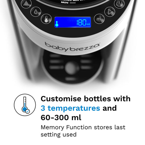 EN Baby Brezza Formula Pro Advanced control panel with temperature settings - product thumbnail
