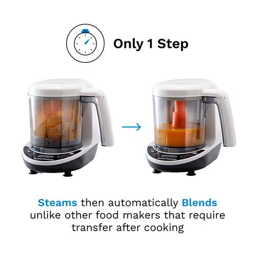 One Step™ Baby Food Maker Deluxe: Steamer & Blender for Homemade Baby Food - product thumbnail