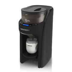 Baby Brezza FPA Premium Black dispensing a bottle