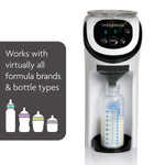 Baby Brezza Formula Pro Mini works with all formula brands and bottles banner - product thumbnail