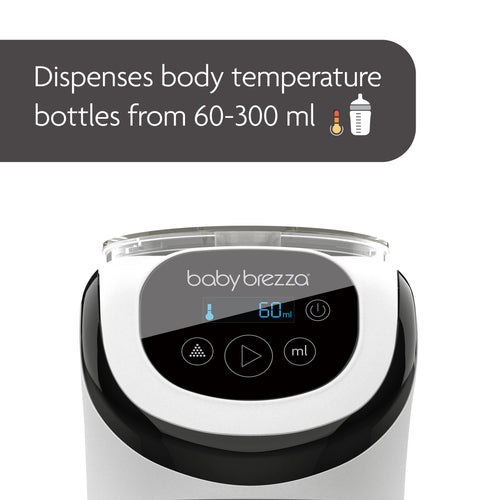 Baby Brezza Formula Pro Mini control panel displaying body temperature dispensing - product thumbnail