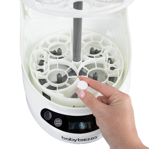 Baby Brezza descaling tablets in use with bottle washer pro - product thumbnail