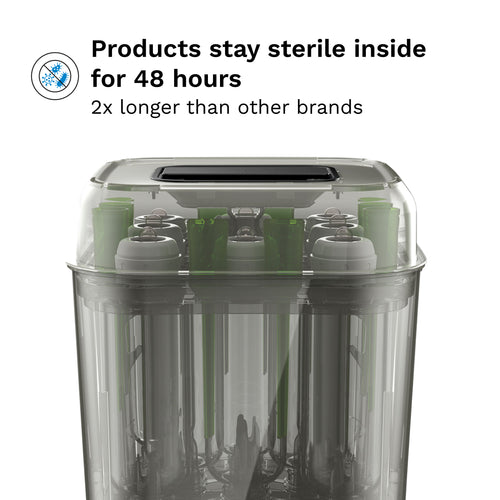 SuperQuick™ Baby Bottle Sterilizer and Dryer Stainless Steel - Sterilizes & Dries in just 10 Minutes - product thumbnail