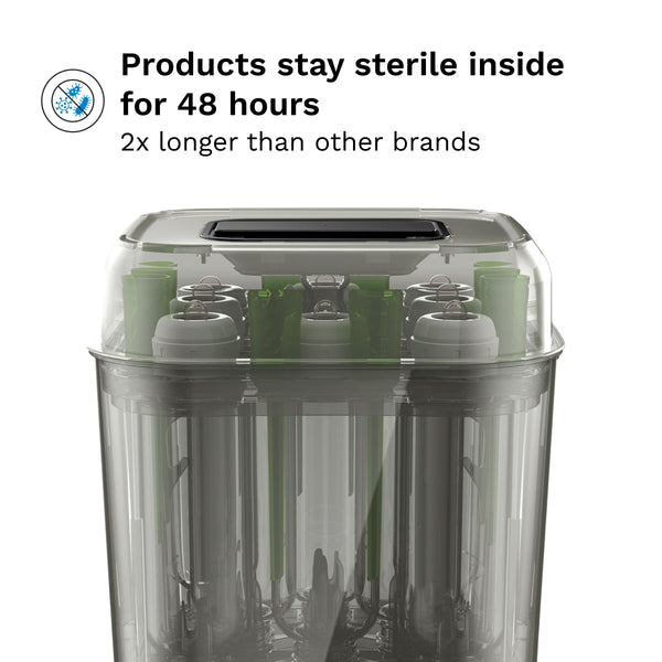 SuperQuick™ Baby Bottle Sterilizer and Dryer Stainless Steel - Sterilizes & Dries in just 10 Minutes - product thumbnail