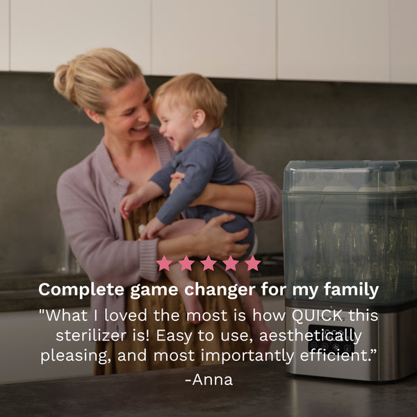 SuperQuick™ Baby Bottle Sterilizer and Dryer Stainless Steel - Sterilizes & Dries in just 10 Minutes - product thumbnail