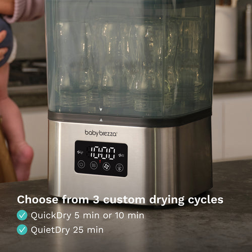 SuperQuick™ Baby Bottle Sterilizer and Dryer Stainless Steel - Sterilizes & Dries in just 10 Minutes - product thumbnail